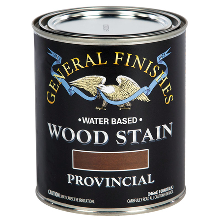 GENERAL FINISHES 1 Qt Provincial Wood Stain Water-Based Penetrating Stain WVQT